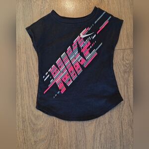 Nike Kids Black and Pink Graphic Tee
